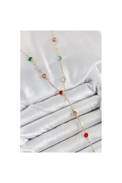 Skygo Brass Assortment Model Gold Color Zircon Stone Y Necklace - Tj-Bko10251
