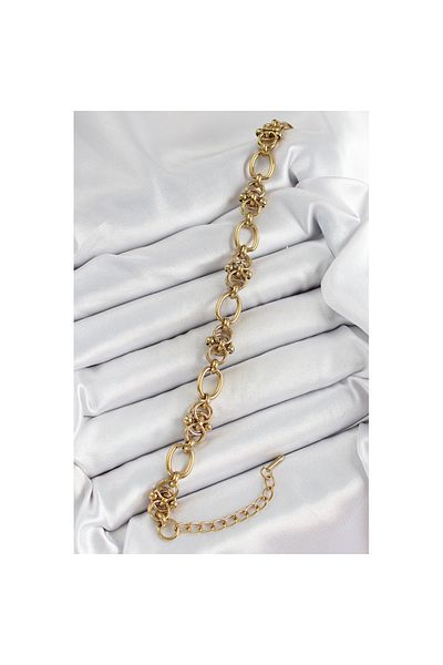 Skygo 316L Steel Gold Color Chain Women's Bracelet - Tj-Bb7075