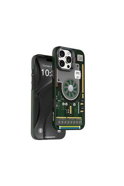 Green Lion جراب Techguard Magsafe لجهاز iPhone 16 Pro - أخضر