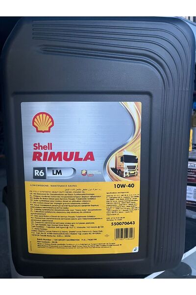 SHELL R6 LM 10W40 MOTOR YAĞI 20LT