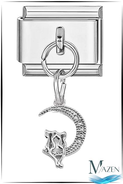 MAZEN 1 Piece Charm with Hanging Figure - Compatible with Italian Bracelet