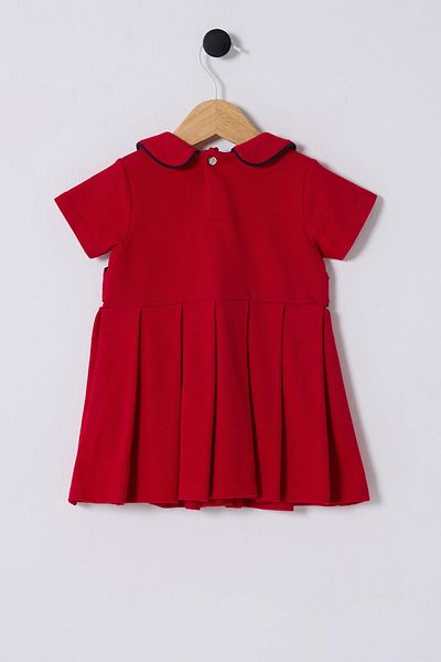 U.S. Polo Assn. U.S.Polo Assn. Baby Girl Short Pinture Dress, 100% Cotton / 100% Cotton