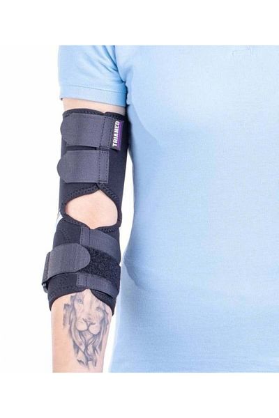 OEM Triamed Elbi Premium Plus Bilateral Elbow Brace for Epicondylitis, SRT216, Black, 6