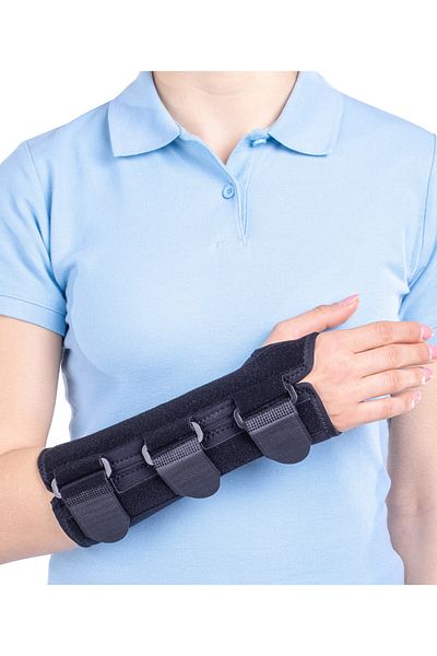 OEM Triamed Carpofix Manu wrist brace, fixed hand, SRT203, Black, 5, Left