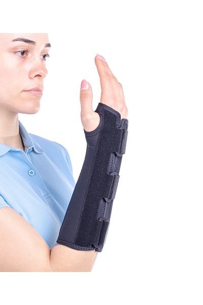 OEM Triamed Carpofix Manu wrist brace, fixed hand, SRT203, Black, 5, Left