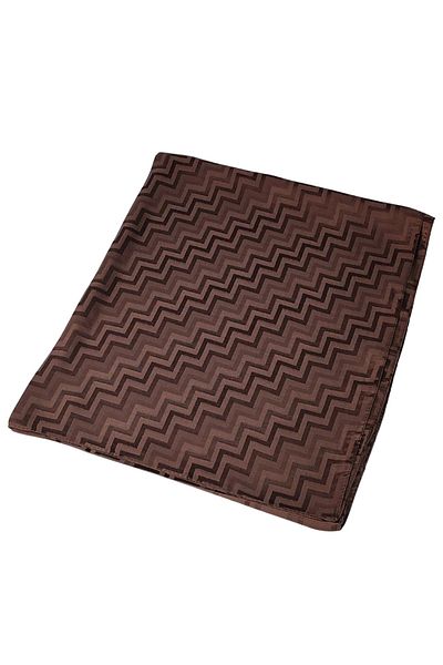 mim eşarp Silky Textured Jacquard Zigzag Patterned Shawl 75X190 cm