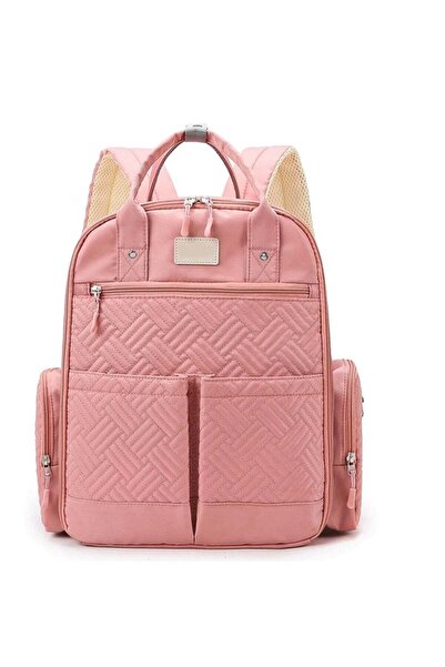 huitich Stylish Pink Large Capacity Baby Travel Bag for Mums