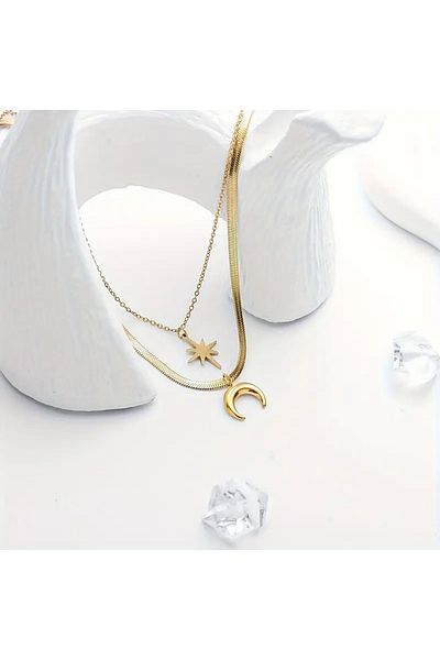 Ayzen Sun and Moon Necklace