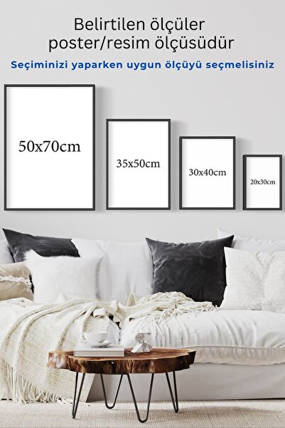 ASG Poster Resim Belge Resim Çerçevesi PVCli Postersiz Resimsiz Naturel Krem Çerçeve