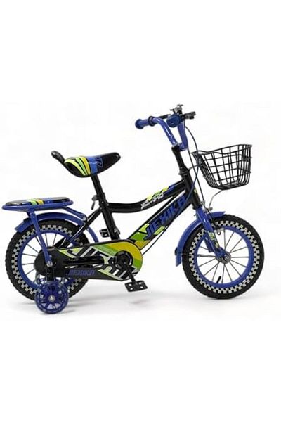 ALBADER Freestyle Kids Bike 12-Inch, Bicycle for Boys & Girls, Kids Bike With Basket And Additional