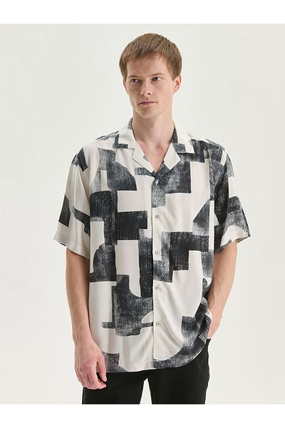 LC Waikiki Regular Fit Short Sleeve Patterned Men's Shirt