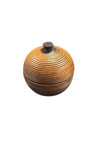 Generic Elegant wooden serving tray for nuts and snacks - Dimensions: (12 x 8 x 12 cm)