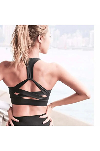 FITINT Sutien sport push-up pentru femei, material elastic, negru – FITINT 124