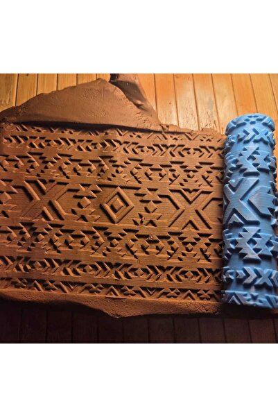 Enbceramic 10 CM SERAMİK & POLİMER KİL DOKU RULOSU DESEN OKLAVASI