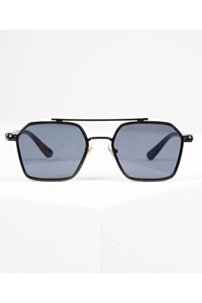 Merand Unisex Black Metal Frame Corner Sunglasses – Uv400 Protection