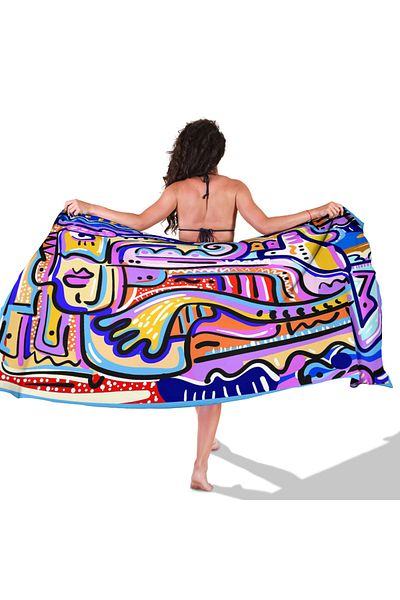 TUA Desen Cumbush Pattern Satin Pareo