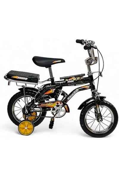 ALBADER 12-Inch Rambo Bike, Freestyle Kids Bike With Luminous Training, Bicycle For Kids