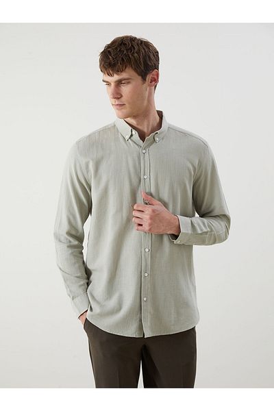 LC Waikiki Slim Fit Long Sleeve Dobby Men's Shirt