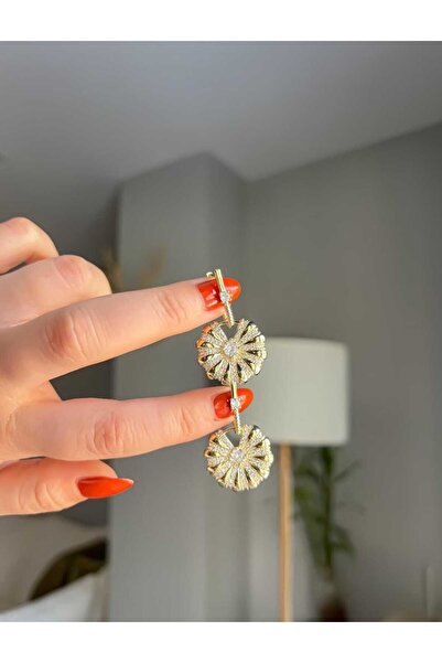 Bubbleatelier Özel seri çiçek gold küpe