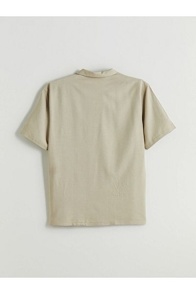 LC Waikiki Comfortable Fit Resort Collar Short Sleeve Linen Blend Men's Shirt
