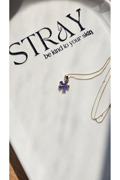 stainless steell 18K Altın Kaplama | Özel Kesim Summer Love Kristal Kolye | H...