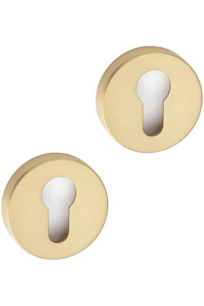 Generic 2 Pair of Euro Escutcheon Cover Key Rose (Antique Brass)