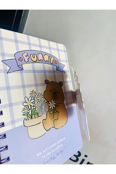 synshop Capybara Capybara Fun Pages Lined Spiral Notebook A5 Anime School Stationery Office Gift
