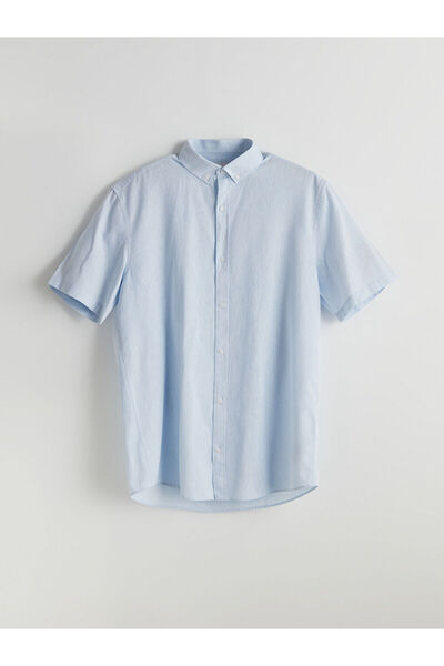 LC Waikiki Quality Parts from Celebi Store |   Regular Fit Short Sleeve Linen Blend Men's Shirt