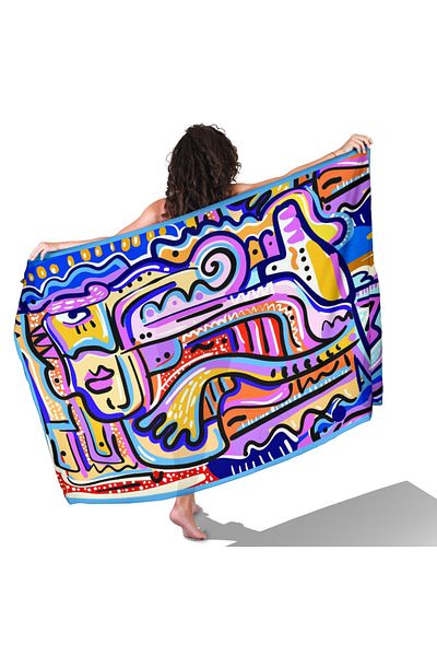 TUA Desen Cumbush Pattern Satin Pareo