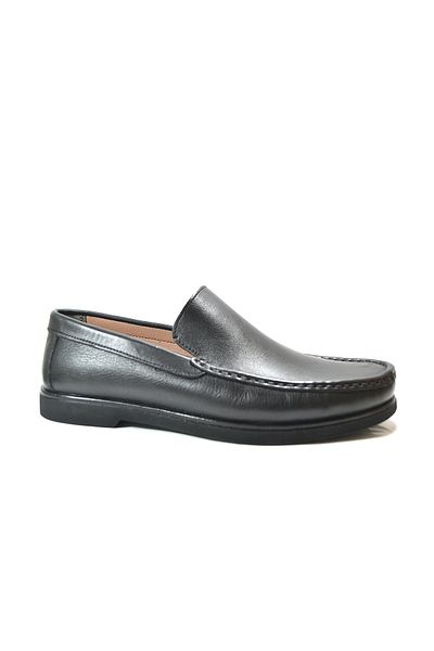 Onlo Ayakkabı Onlo Shoes Tp.109 Genuine Rok Leather Black Anatomical Loafer Men's Shoes