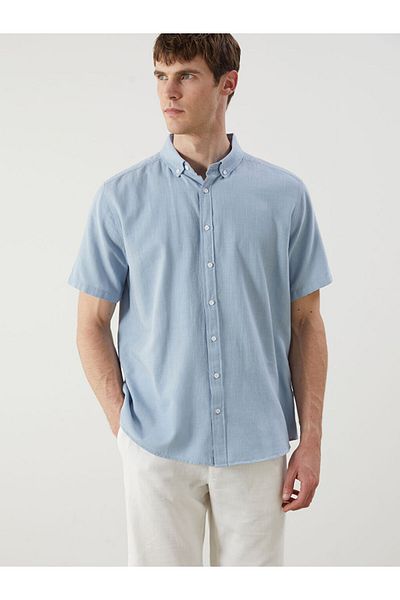 LC Waikiki Lcw Regular Fit Short Sleeve Men's Shirt Fast Fashion