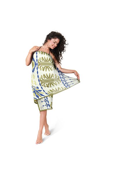 TUA Zeyla Pattern Satin Pareo