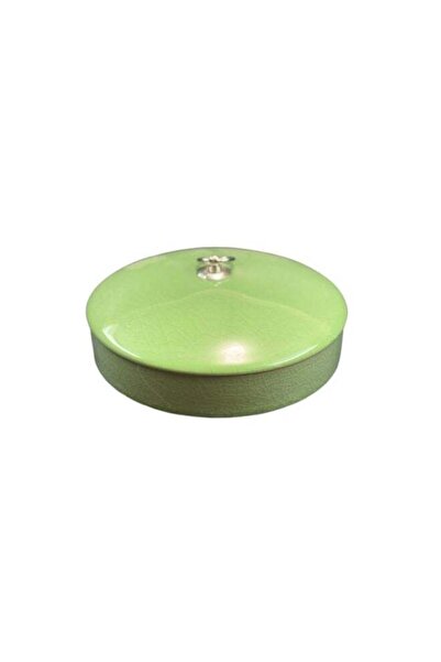 Generic صحن تقديم سيراميكي عصري باللون الأخضر تصميم أنيق لتقديم المكسرات والوجبات الخفيفة (21.4×4.9×6.5 سم)