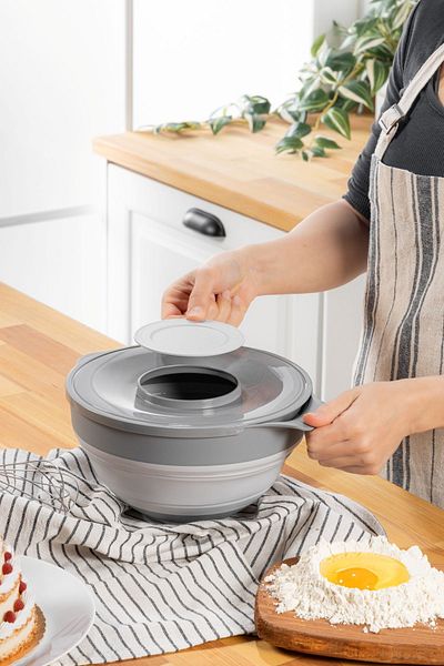 Mutfak Köşesi 2-in-1 Mixer Mixing Bowl and Storage Bowl with Lid - Collapsible Storage Bowl