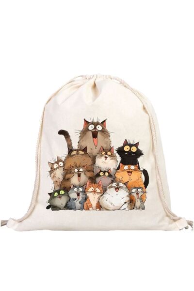 ÇANTA حب القطط - حقيبة ظهر مثيرة للاهتمام على شكل قطط
