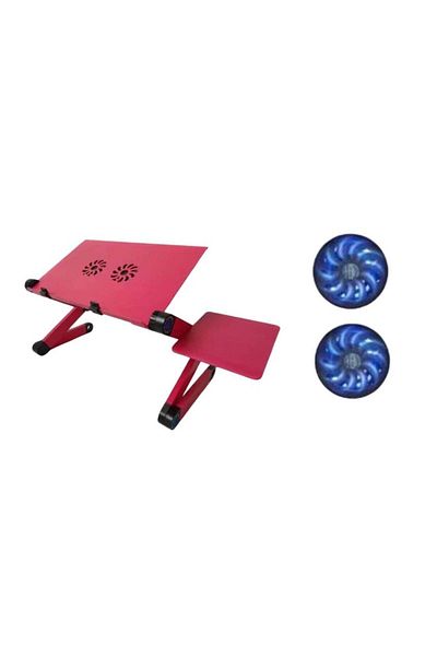 huitich Aluminium Alloy Folding Portable Laptop Table Stand for Bed and Sofa, Pink
