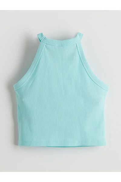 LC Waikiki Νέα σεζόν Halter γιακά με στάμπα για κορίτσια μονόχρωμα - S5IK81Z4