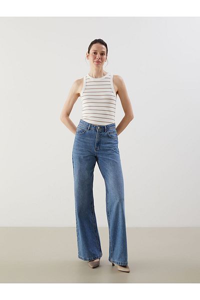 LC Waikiki New Season Crew Neck Striped Women's Athlete - S5Em12Z8