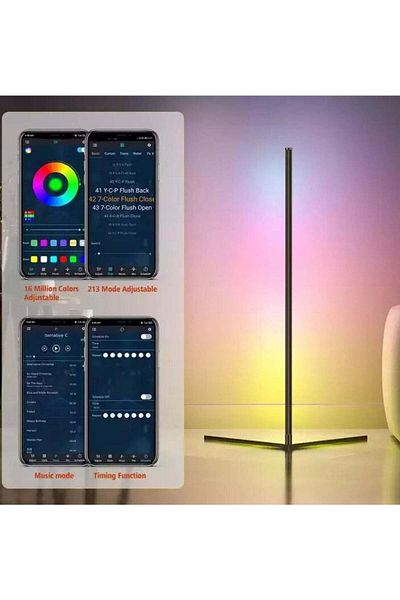 huitich LED RGB Smart Corner Floor Standing Light With Remote Control