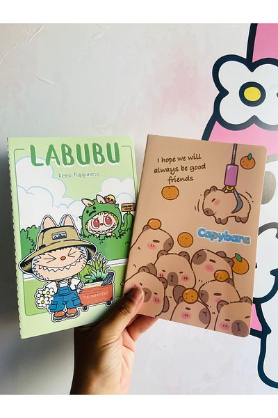 synshop Labubu Capybara Kapibara 2 Pieces 1 Centered Line Notebook