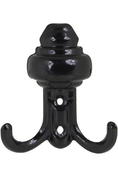 STOREMAX Ntwork Home Coat Rack with 2 Hooks Closet Hanger Set: 5 Pcs, Durable and Stylish Design (Black)