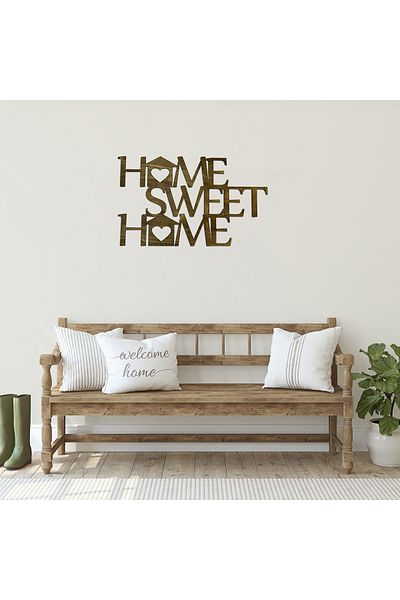 NewEastern "Home Sweet Home" Written Wooden Door or Wall Ornament Decor, Decorative Home Gift