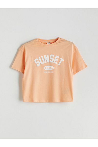 LC Waikiki Lcw Crew Neck Girl's Crop T-Shirt