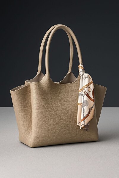 Timeless Brown Color Soft Leather Look Women's Shoulder and Hand Bag – Double Zipper, Shawl Detail