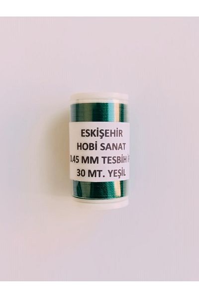 Eskişehir hobi sanat Σχοινί χάντρες προσευχής 0,45 mm 30 μέτρα πράσινο χρώμα