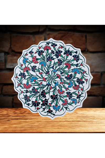 Artiser طبق سيراميك، طبق سيراميك مزين بالقرنفل، طبق سيراميك من الدرجة الأولى، طبق سيراميك للديكور