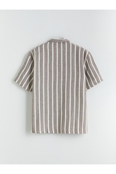 LC Waikiki Comfortable Fit Short Sleeve Striped Men's Shirt