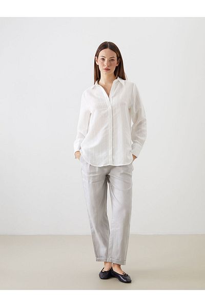 LC Waikiki Quality Parts from Celebi Store |   White Striped Women's Shirt