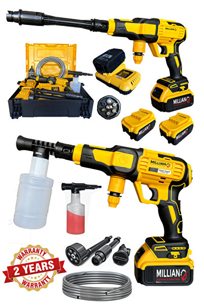 AboutThePerfect Şarjlı oto yıkama seti, kriko, kompresör ve tamir kitiyle temizlik ve bakım kolaylığı