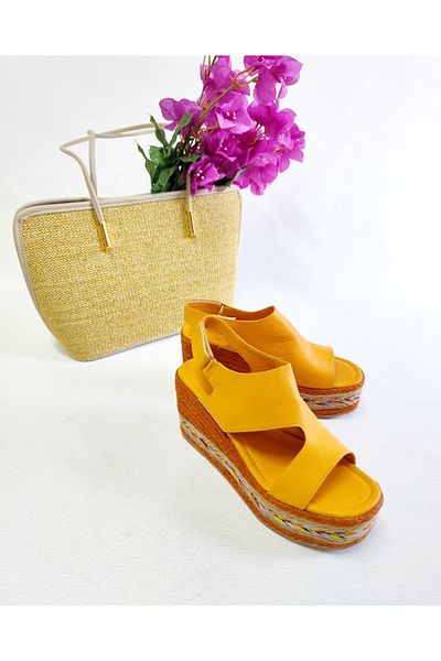 Of&Off Women's Genuine Leather Sandals